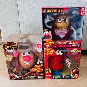 BNIB Mr. Potato Head Set incl Spider Spud, Indiana Jones and Ironman Tony Starch
